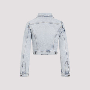 DIESEL Blue Denim Women's Slim Fit Jacket for SS24