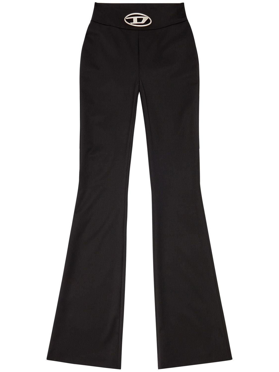 DIESEL Flared Knit Trousers with Cut-Out Detailing