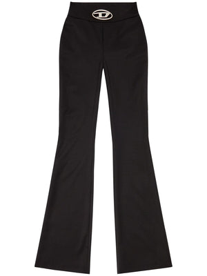 DIESEL Flared Knit Trousers with Cut-Out Detailing