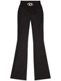 DIESEL Flared Knit Trousers with Cut-Out Detailing