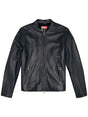 DIESEL Men's Black Sheepskin Jacket with Zippers