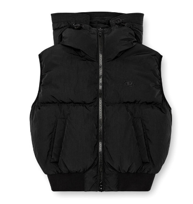 DIESEL Women's Black Duck Down Padded Vest