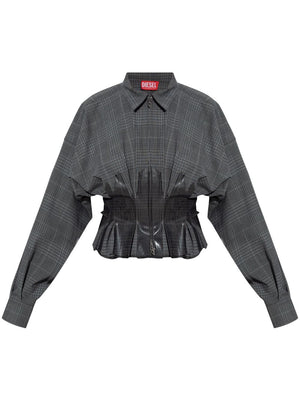 DIESEL Charcoal Grey Ruched Bodice Jacket for Women