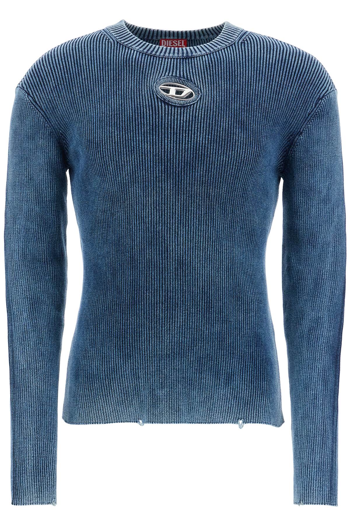 DIESEL Contemporary Vertical Ribbed Cotton Sweater