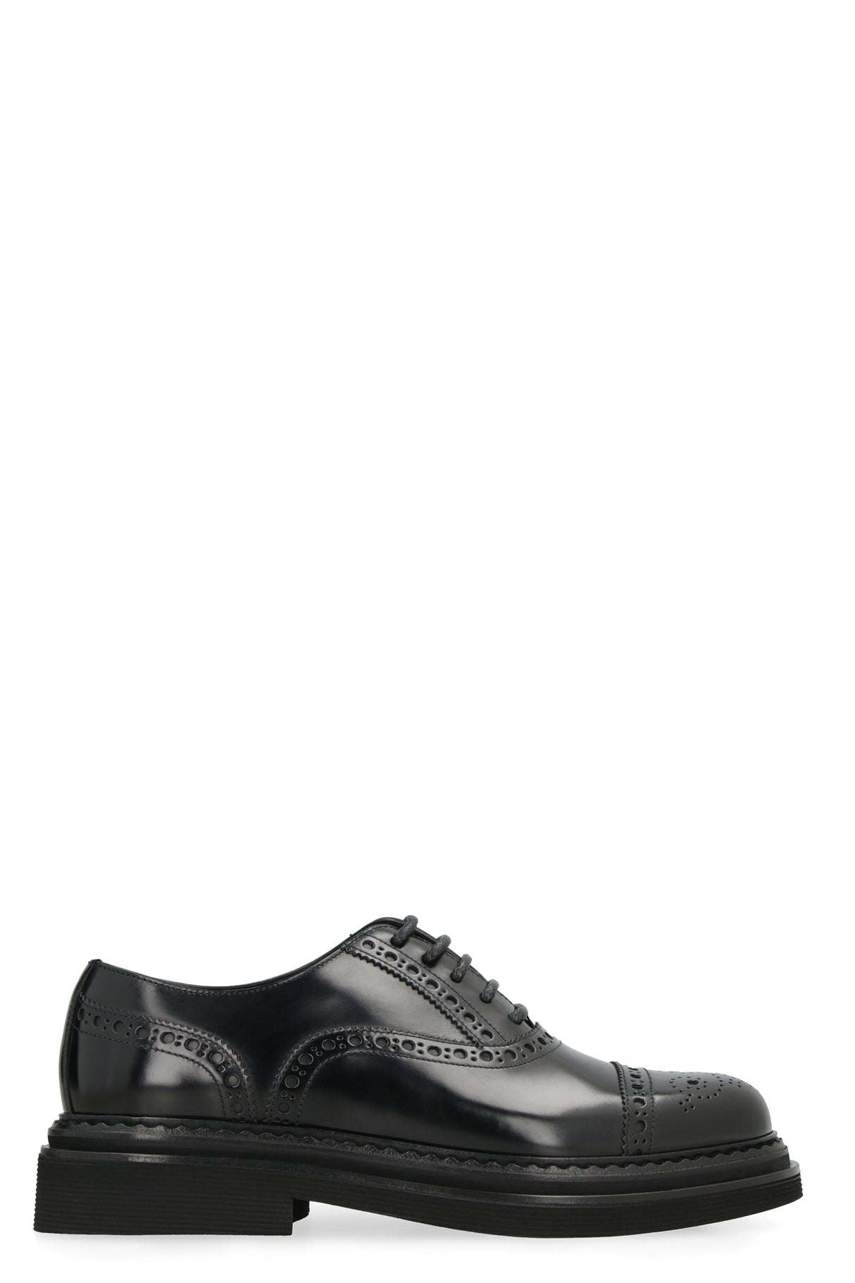 DOLCE & GABBANA Men's Brogue Lace-Up Leather Shoes