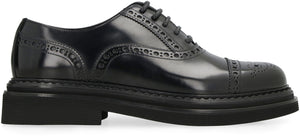 Leather Lace-Up Brogue Shoes for Men