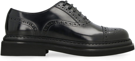 Leather Lace-Up Brogue Shoes for Men