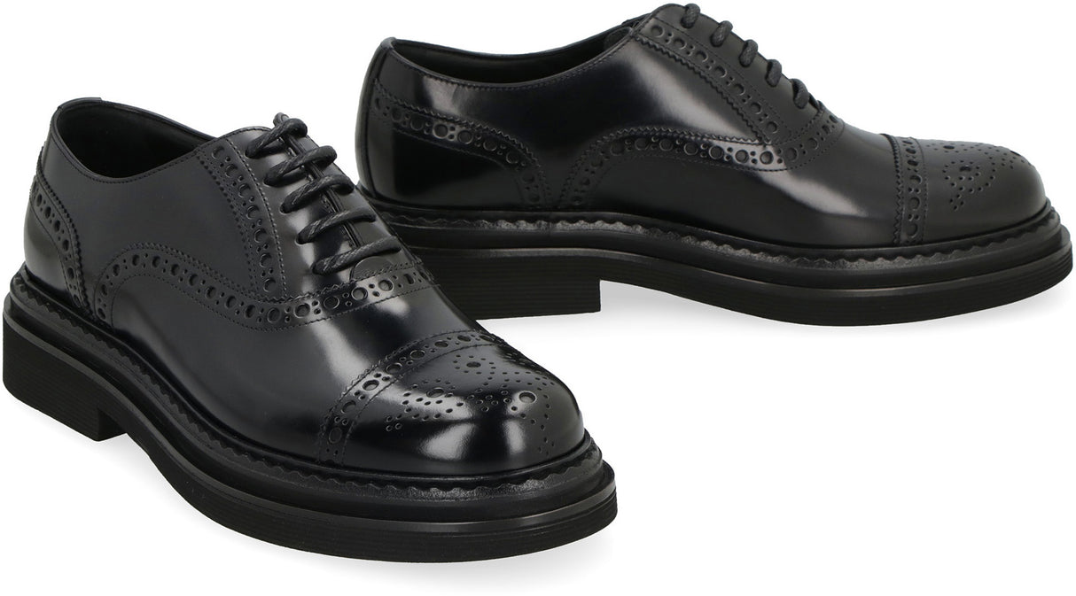 Leather Lace-Up Brogue Shoes for Men