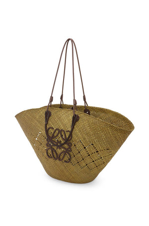 LOEWE Large Olive Chest Anagram Basket Handbag for Women, SS24