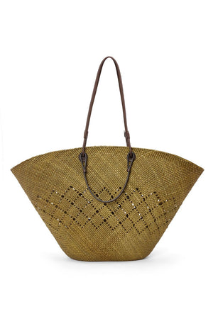 LOEWE Large Olive Chest Anagram Basket Handbag for Women, SS24