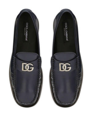 藍色牛仔皮男士Loafers