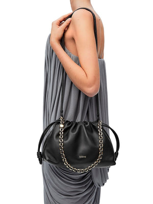 Black Flamingo Leather Crossbody Bag for Women