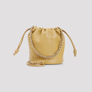 LOEWE Elegant Nude Leather Bucket Bag W:32CM H:24CM D:17CM