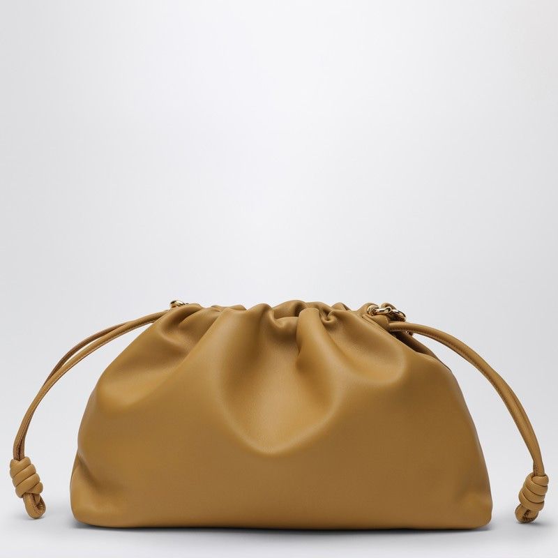 LOEWE Large Ruched Handbag with Gold Chain