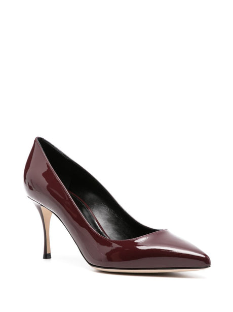 SERGIO ROSSI Elegant 70MM Godiva Patent Leather Pumps