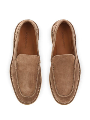 DOLCE & GABBANA Elegant Suede Leather Loafers