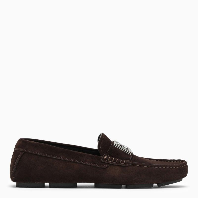 DOLCE & GABBANA Blue Suede Drivers for Men