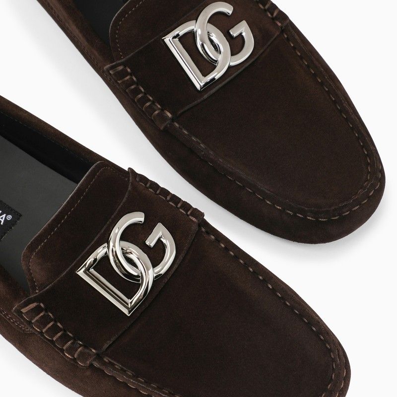 DOLCE & GABBANA Blue Suede Drivers for Men