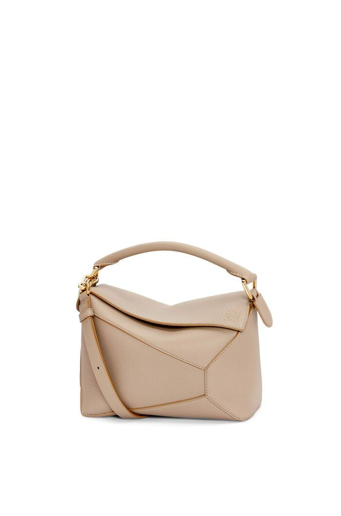 LOEWE Women's Beige Calfskin Puzzle Edge Mini Handbag for Fall/Winter 2024