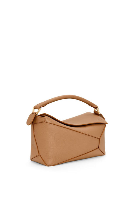 LOEWE Autumn Toffee Brown Mini Calfskin Crossbody Handbag