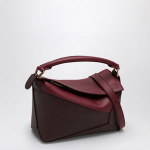 Two-Tone Calfskin Leather Small Shoulder Bag