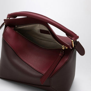 Two-Tone Calfskin Leather Small Shoulder Bag