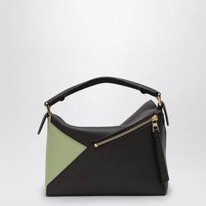 LOEWE Mini Color-Block Handbag in Rich Calfskin and Suede