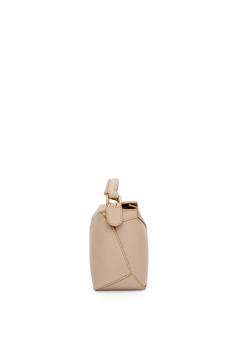 獨特拼圖邊緣設計的沙色迷你手提包（女性專用）
