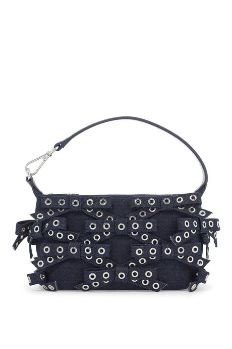 GANNI Recycled Cotton Denim Pouch Handbag - Mini