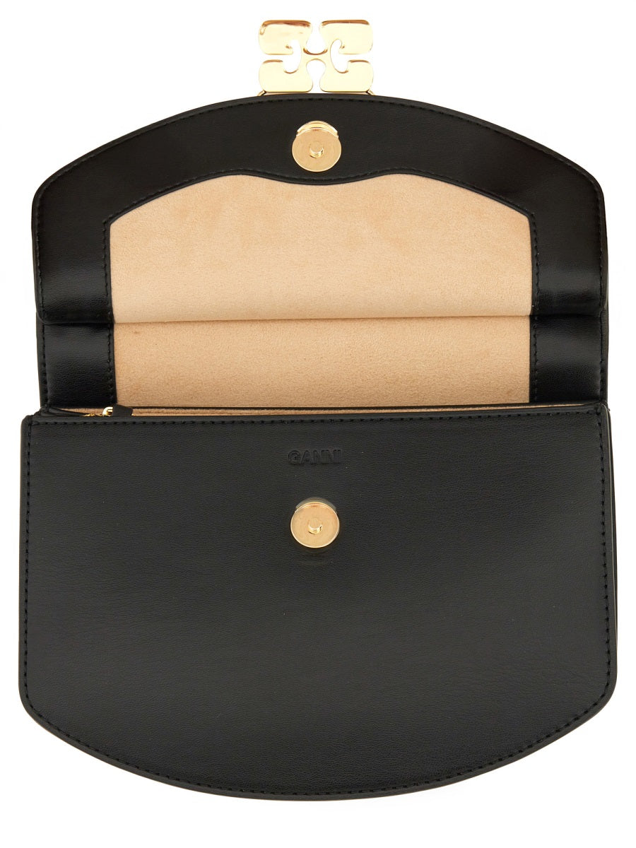 GANNI Mini Recycled Leather Shoulder Handbag