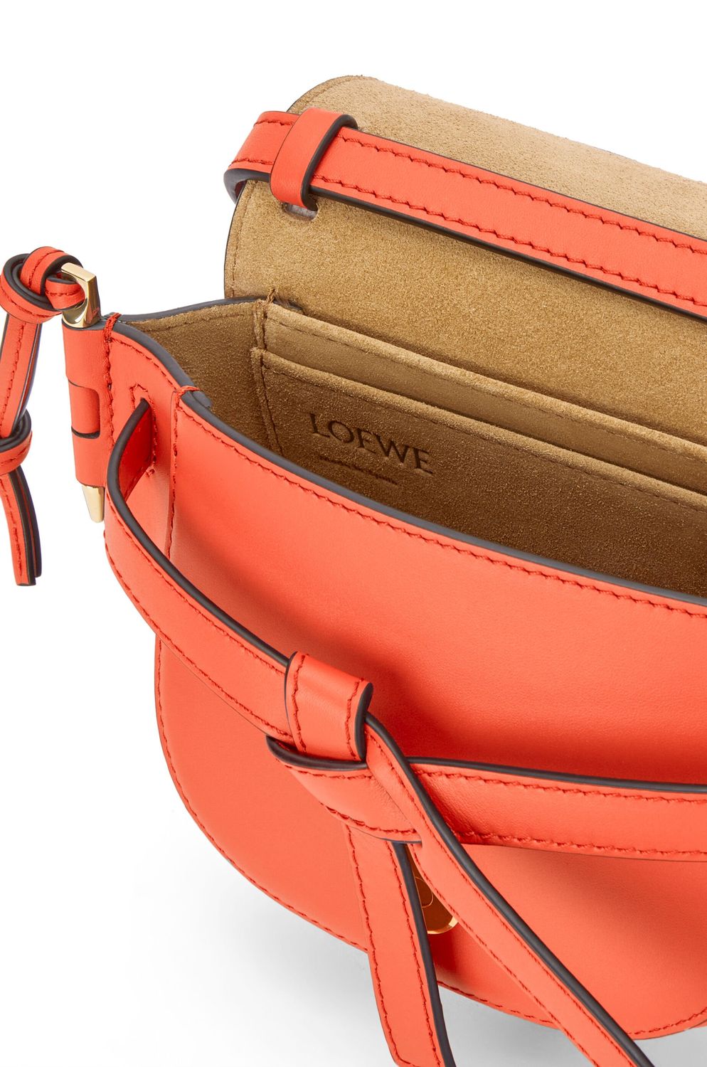 LOEWE Women's Mini Dual-Function Orange Leather Crossbody Bag for Fall/Winter 2024