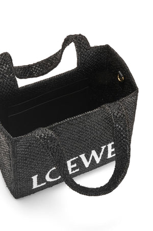 LOEWE Medium Font Raffia Tote