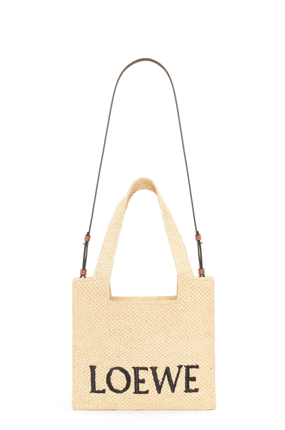 กระเป๋า Tote สีน้ำตาลธรรมชาติ ขนาดกลาง สำหรับผู้หญิง - SS24