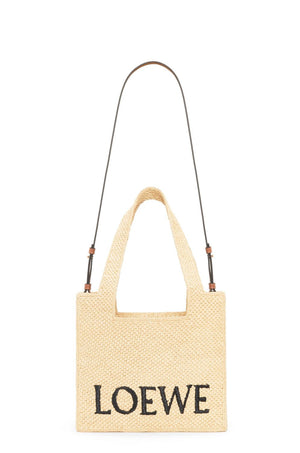 กระเป๋า Tote สีน้ำตาลธรรมชาติ ขนาดกลาง สำหรับผู้หญิง - SS24