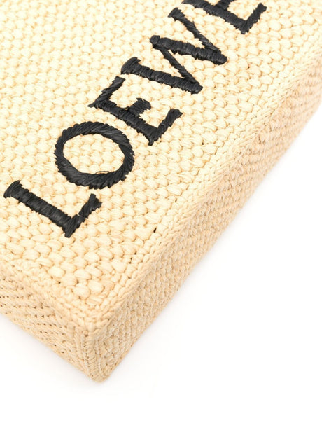 LOEWE Mini Natural Raffia Tote Handbag for Women - FW24 Beige