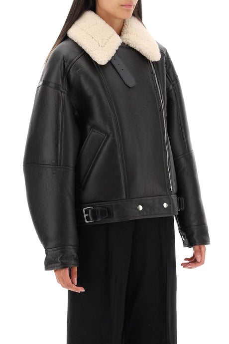 ACNE STUDIOS Luxurious Oversized Shearling Aviator Jacket