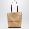 LOEWE Mini Natural Raffia Puzzle Fold Tote Handbag