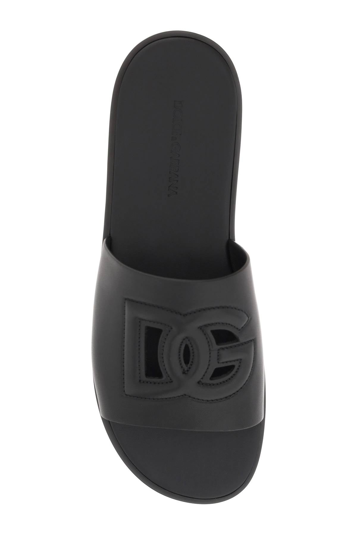 Quilted DG Cut-Out Slide Sandals