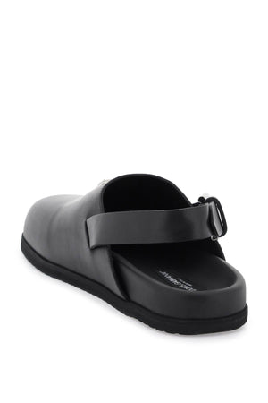 DOLCE & GABBANA Luxury Leather Clogs with Logo Accent