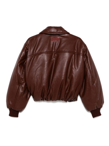 ACNE STUDIOS Classic Burgundy Faux Leather Jacket