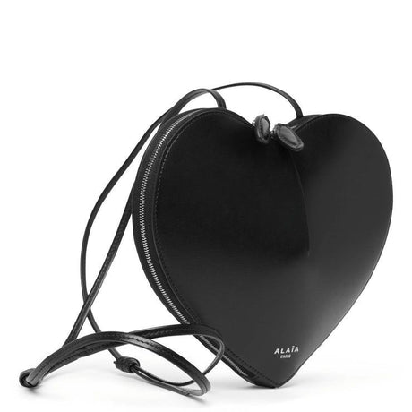 ALAIA Heartfelt Luxe Black Leather Mini Handbag