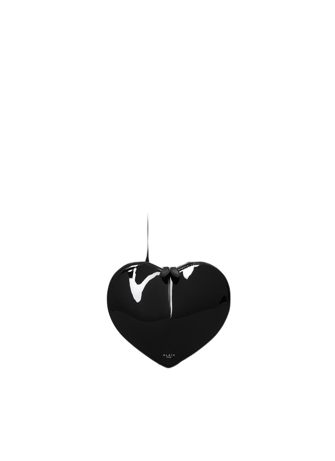 ALAIA Elegant Black Leather Heart Mini-Handbag