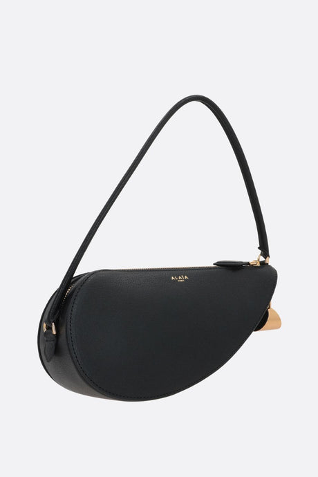 ALAIA Heartfelt Mini Shoulder Bag in Black Goatskin