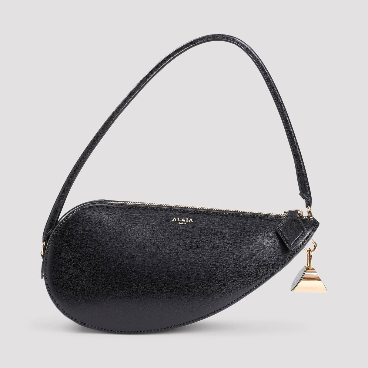 ALAIA Heartfelt Mini Shoulder Bag in Black Goatskin