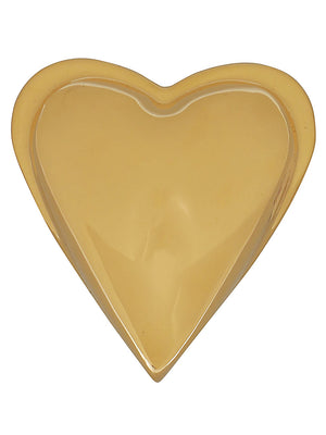 ALAIA Golden Heart Dome Earrings