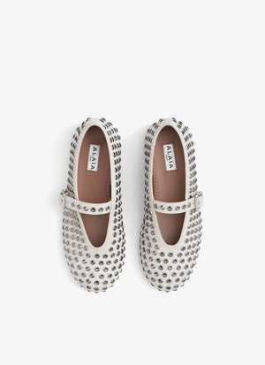 ALAIA Embellished Ballerina Flat Shoes