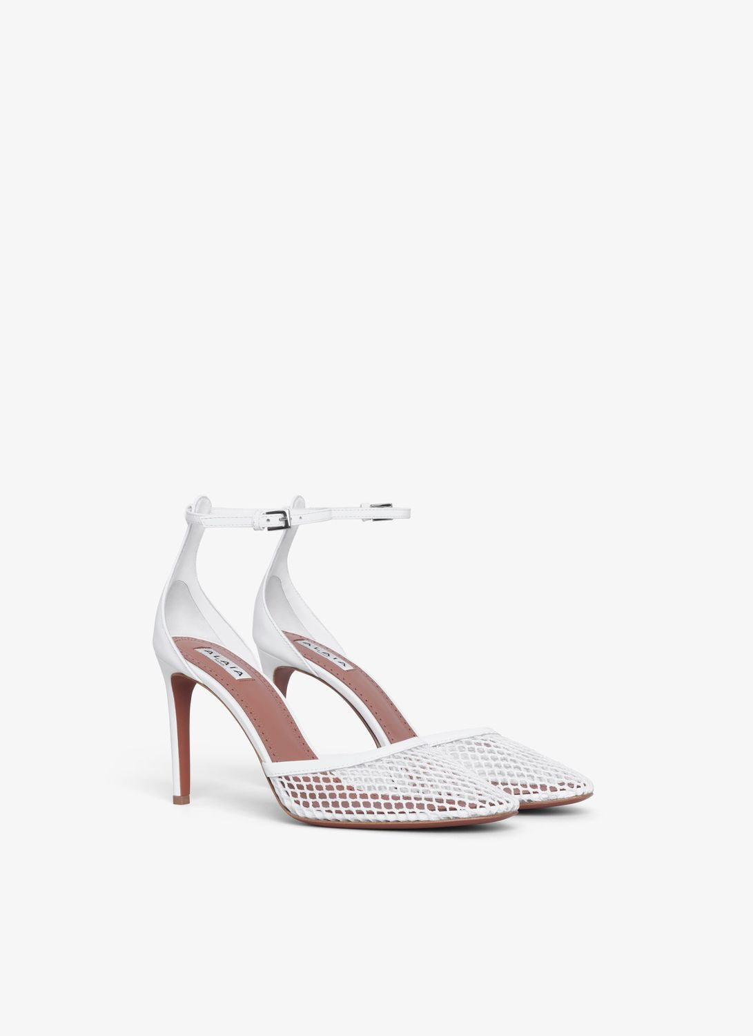 ALAIA Elegant Mesh Strap Pumps with 90mm Heel