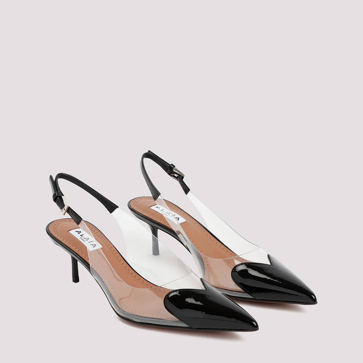 ALAIA Elegant Black Leather Slingback Pumps for Women