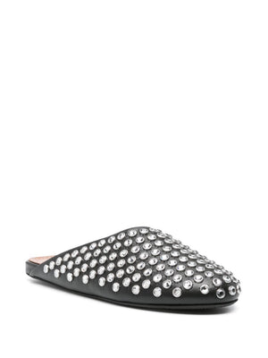 ALAIA Elegant Rhinestone-Embellished Ballet Flats