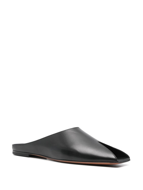 ALAIA Elegant Open-Toe Leather Flats for Women